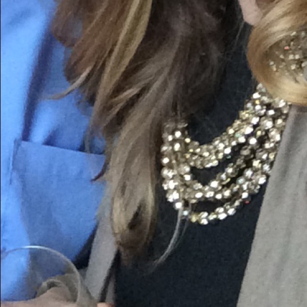 Sparkly Gold Statement Necklace - image 3